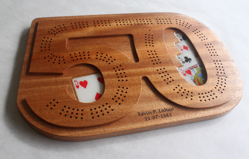 cribbage board with beads